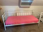 Stalen bed wit, Huis en Inrichting, Slaapkamer | Bedden, 90 cm, Eenpersoons, Wit, Ophalen of Verzenden