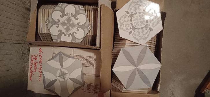 wandtegels hexagon decoratief 3 volle dozen, nieuw, Doe-het-zelf en Verbouw, Tegels, Nieuw, Wandtegels, Keramiek, Minder dan 20 cm