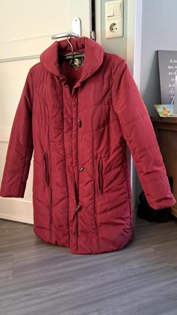 Damesjas (lang, gewatteerd, kastanje, nieuw, maat 44) beschikbaar voor biedingen