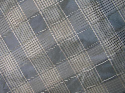 Silk Jacquard van Armani / beige-grijs-blauw --100 % zijde, Hobby en Vrije tijd, Stoffen en Lappen, Nieuw, Satijn of Zijde, 120 cm of meer