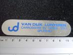 folie sticker van Dijk lunteren carrosserie spuiterij logo, Verzamelen, Stickers, Verzenden, Zo goed als nieuw, Bedrijf of Vereniging