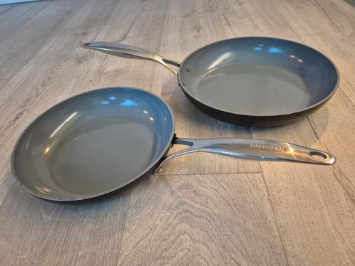 Greenpan koekenpan 28 cm, Huis en Inrichting, Keuken | Potten en Pannen, Gebruikt, Koekenpan of Braadpan, Inductieplaat, Keramische plaat