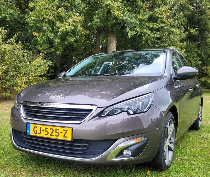 Peugeot 308 1.2 Puretech 130pk 2015 Bruin Grijs, Auto's, Peugeot, Particulier, Achteruitrijcamera, Adaptive Cruise Control, Airbags