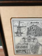 Gebouwen uit Gorcum  (Gorinchem), Antiek en Kunst, Kunst | Etsen en Gravures, Ophalen of Verzenden