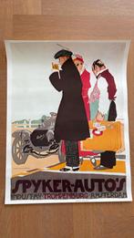 Retro Spyker Auto's Poster - 30x39 cm Litho Zeefdruk, Ophalen of Verzenden