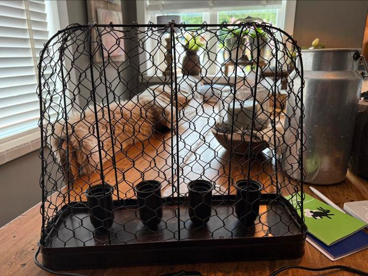 Stoere lamp, Huis en Inrichting, Lampen | Tafellampen, Zo goed als nieuw, Minder dan 50 cm, Metaal, Ophalen of Verzenden