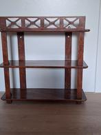 Oud houten wandrek., Huis en Inrichting, Tafels | Sidetables, Ophalen, 50 tot 100 cm, Rond, Zo goed als nieuw