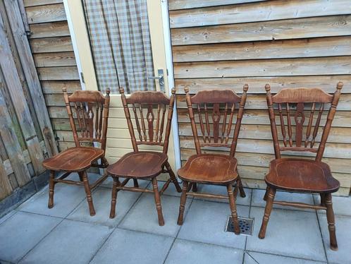 4x antieke eikenhout stoelen, Antiek en Kunst, Antiek | Meubels | Stoelen en Banken, Ophalen