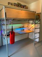 Stijgerbuizen hoogslaper met bureau, Huis en Inrichting, Slaapkamer | Stapelbedden en Hoogslapers, Ophalen, Eenpersoons, Nieuw