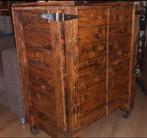 Rustieke kast gemaakt van transport kist, Antiek en Kunst, Ophalen