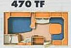 Caravan Fendt saphir 470tf, Caravans en Kamperen, Caravans, Schokbreker, Particulier, Vast bed, Tot en met 4