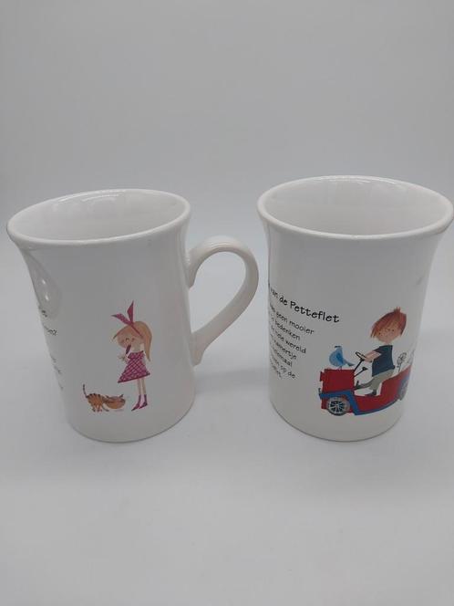 Set van 2 leuke mokken van Pluk van de Petteflet, Antiek en Kunst, Antiek | Servies los, Ophalen of Verzenden