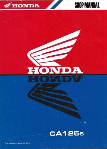 Honda CA125 shop manual werkplaatsboek beschikbaar voor biedingen