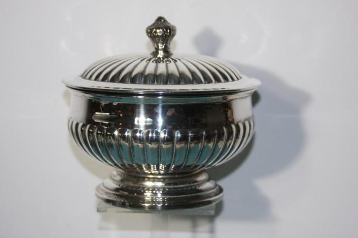 Bellini Prata 90 verzilverde koekjespot / bonbondoos, Antiek en Kunst, Antiek | Goud en Zilver, Ophalen