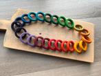 Grapat ringen - regenboog kleuren ringen - loose parts, Kinderen en Baby's, Speelgoed | Houten speelgoed, Ophalen of Verzenden