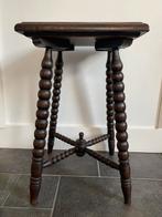 Antiek Tafeltje met Gedraaide Poten - Charmant Detailstukje, Ophalen of Verzenden