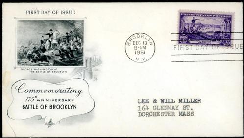 USA Verenigde Staten FDC 1003 - Battle of Brooklyn, Postzegels en Munten, Postzegels | Eerstedagenveloppen, Beschreven, Rest van de wereld