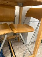 Bartafel met 3 bartstoelen / barkrukken, Ophalen, Gebruikt