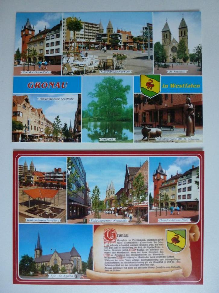 Ansichtkaart ansicht kaart Duitsland Gronau in Westfalen 2x, Verzamelen, Ansichtkaarten | Buitenland, Ongelopen, Duitsland, 1980 tot heden