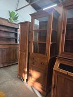 Prachtige teakhouten vitrinekast /grutterskast /servieskast, Ophalen, 200 cm of meer, Glas, 50 tot 100 cm
