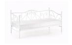 Witte metalen bedbank, Huis en Inrichting, Slaapkamer | Bedden, Ophalen, 90 cm, Eenpersoons, Wit