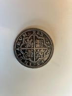 Nageslagen grote munt - penning, 8 reales Spanje 1590, Ophalen of Verzenden, Overige materialen, Buitenland