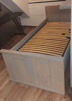 Steigerhout bed, Gebruikt, Lattenbodem, 85 tot 100 cm, Ophalen