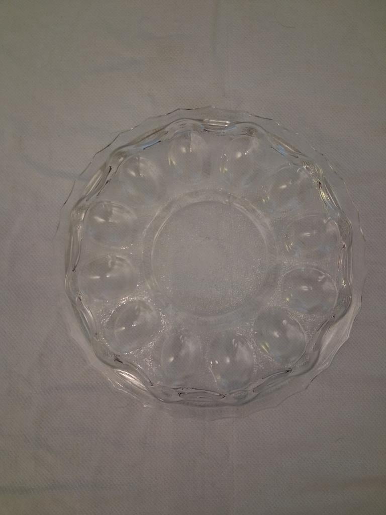 Vintage Ei Serveerschaal, Ophalen of Verzenden, Bord(en), Overige stijlen, Glas