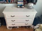 Witte Commode met Lades, Ophalen, 100 tot 150 cm, Zo goed als nieuw, Met lade(s)