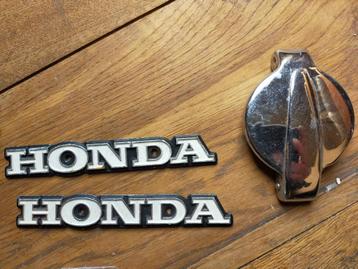 Honda CB200 tank logo.s+lagerbus en deksel