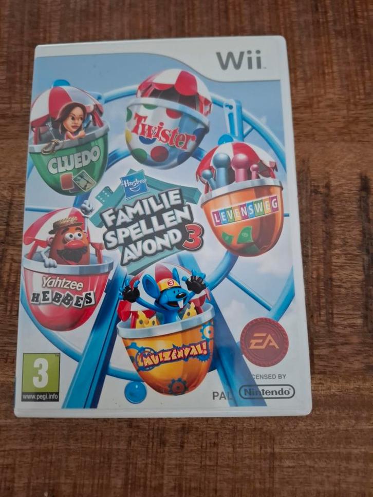 Nintendo wii Hasbro Familie spellen avond 3, Spelcomputers en Games, Games | Nintendo Wii, Zo goed als nieuw, Sport, 3 spelers of meer