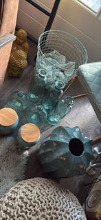 Blauwe Vazen & Accessoires, Gebruikt, Blauw, Ophalen of Verzenden, Glas
