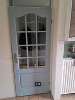 meranti binnendeur met glas, 80 tot 100 cm, Gebruikt, Glas, Ophalen