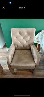 2x Eetkamerstoelen met wieltjes, Huis en Inrichting, Ophalen, Overige materialen, Gebruikt, Twee