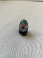 Miniatuur Chinees Cloisonné ei met houdertje, Ophalen of Verzenden