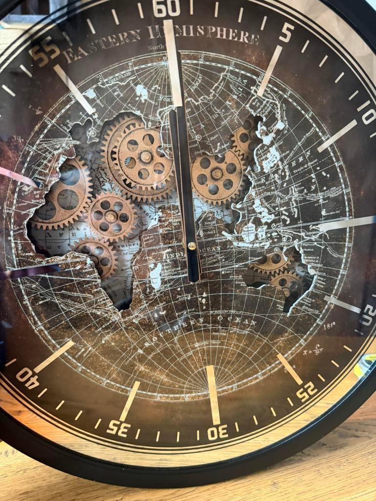 Grote Wandklok - 46cm - Nieuw, Ophalen, Nieuw, Analoog, Wandklok