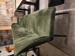 2 stuks donker groen velvet bankjes, Huis en Inrichting, Banken | Sofa's en Chaises Longues, Ophalen of Verzenden, Zo goed als nieuw