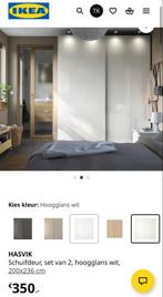 Witte hoogglans HASVIK schuifdeuren - IKEA PAX (200x236), Ophalen, Overige materialen, 200 cm of meer, Zo goed als nieuw