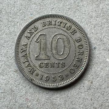 Malaya en Brits Borneo 10 cents 1953