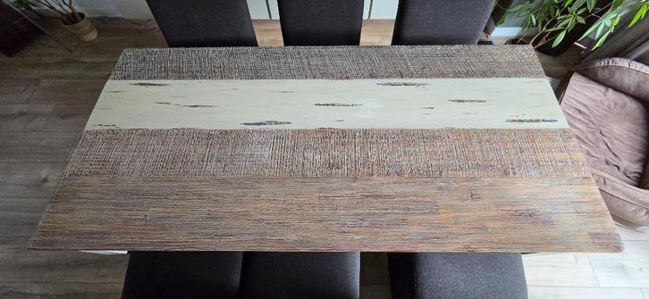 Complete en stijlvolle landelijke meubelset – voordeelprijs, Huis en Inrichting, Complete eetkamers, Gebruikt, 4 tot 6 stoelen