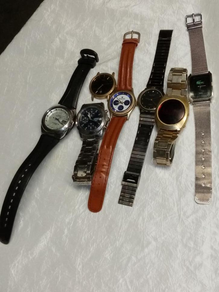 Lot herenhorloges Rolex Cartier Casio Citizen..., Sieraden, Tassen en Uiterlijk, Horloges | Heren, Zo goed als nieuw, Polshorloge
