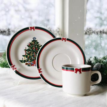 Vintage 6 Persoons Kerstservies “Oh Tannenbaum” Bischberg beschikbaar voor biedingen