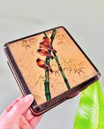 Vintage vogel blik blikken opbergdoos vogels, Verzamelen, Ophalen of Verzenden, Gebruikt