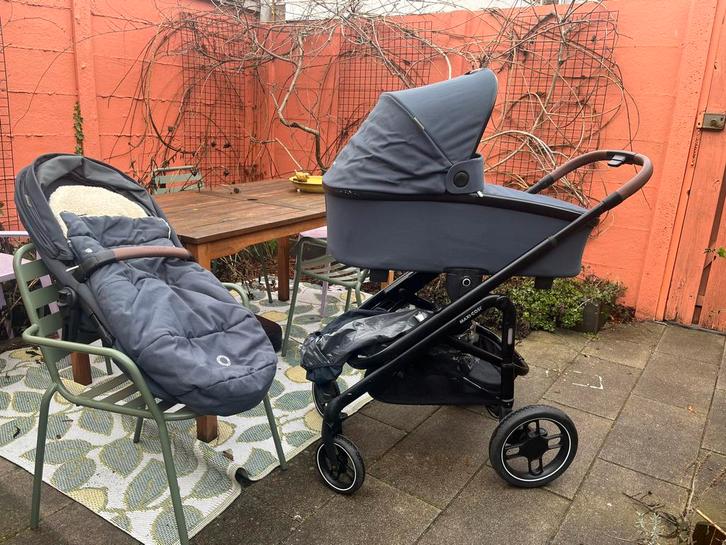 Maxi Cosi Plaza Plus (blauw) 2-in-1 kinderwagen compleet, Kinderen en Baby's, Kinderwagens en Combinaties, Zo goed als nieuw, Combiwagen