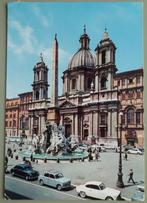 Rome - Italie - Piazza Navona - oude autos - Fiat, Ophalen of Verzenden, 1960 tot 1980, Gelopen, Italië