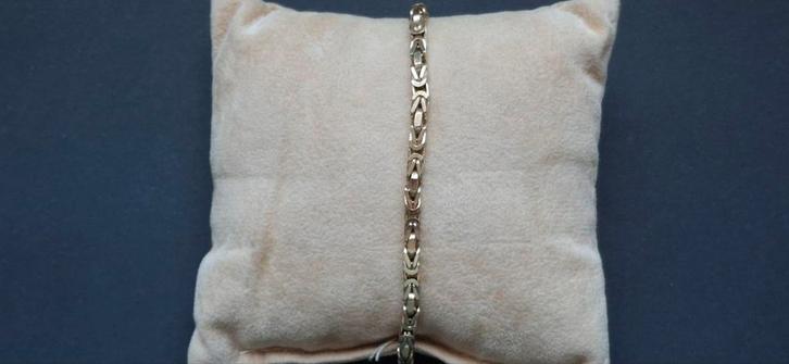 Te koop gouden armband koningsschakel 14krt 16,5gram, Sieraden, Tassen en Uiterlijk, Kettingen, Zo goed als nieuw, Goud, Goud