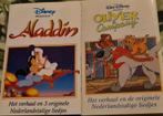 Walt Disney cassette bandjes Aladdin en oliver & company, Overige typen, Gebruikt, Ophalen of Verzenden, Overige figuren