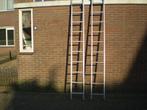 Aluminium ladder  Uitschuifbaar., Doe-het-zelf en Verbouw, Gebruikt, Opvouwbaar of Inschuifbaar, 4 meter of meer, Ophalen