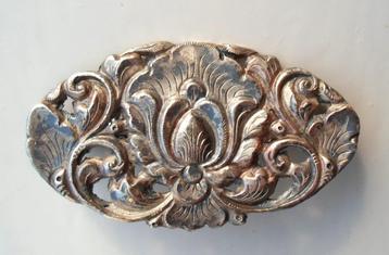 Oude Broche Lotusbloem. Djokja zilver. +/- 1930. beschikbaar voor biedingen