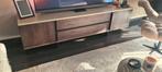 Tv-meubel met houten front en betonlook blad - 200cm, Huis en Inrichting, Overige materialen, Gebruikt, Ophalen of Verzenden, 200 cm of meer